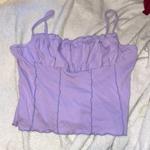 Purple ruffled tank